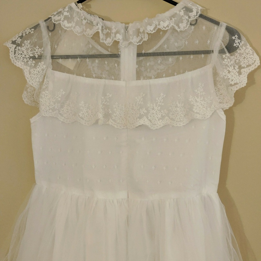 Trish Scully Girl 14 Ivory Lace Dress Holiday NWT